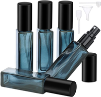 Flacon pulvérisateur en verre portable, type poussoir, atomiseur nano, conteneur d'échantillons cosmétiques, voyage
