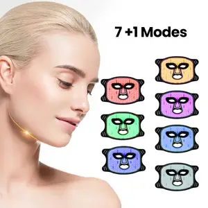 Individuelle 7-farben-Rotlicht-Gesichtstherapie Kosmetik-Salon-Ausrüstung für den Hausgebrauch Silikonmaske Led-Gerät