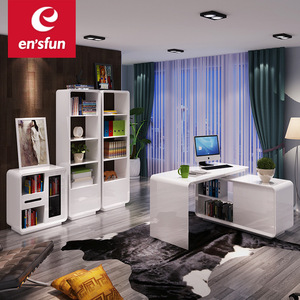 Đơn Giản Hiện Đại Trắng Bảng Điều Khiển Bàn Sơn Xoay Góc Đa Chức Năng Máy Tính Văn Phòng Bàn Viết - Product Image 3