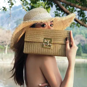 Evening Purse Handbag Handmade Woven Bag Summer Beach Women Clutch Bag Purses