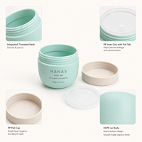 Pot à crème en PEHD 100/200/300g, anti-fuite, à large ouverture, pour gommage corporel, soin de la peau, beurre, impression personnalisée - Vente chaude