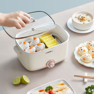 หม้อหุงข้าวไฟฟ้าอเนกประสงค์ รูปทรงสี่เหลี่ยมผืนผ้า ไร้ควัน ความจุ 2.5 ลิตร 800 วัตต์ สำหรับทำบะหมี่ ซุป โจ๊ก และอาหารประเภทหม้อไฟ - Product Image 4