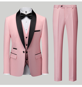 Trajes de boda blancos y rojos para hombre, trajes de novio con solapa, esmoquin para novio, chaqueta, <span class=keywords><strong>chaleco</strong></span> y pantalón para fiesta de negocios, <span class=keywords><strong>traje</strong></span> de 3 piezas - Product Image 6