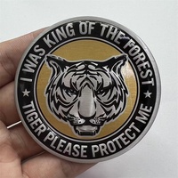 Autocollants personnalisés en alliage d'aluminium pour voiture, motifs têtes d'animaux (tigre, aigle, lion), autocollants latéraux pour modification automobile