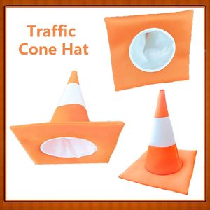 ชุดคอสเพลย์กรวยจราจร สีส้ม พร้อมเสื้อกั๊กสะท้อนแสง หมวก ถุงเท้า สำหรับผู้ใหญ่ ชุดคอสเพลย์ฮาโลวีน - Product Image 3