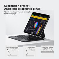 Casing Keyboard Nirkabel Magic dengan Trackpad RGB Backlit untuk iPad Pro 11 12.9 Inch 2018-2022 M4 M3 M2