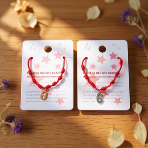 Braccialetto Pulsera G in Acciaio Inossidabile con Sette Nodi, Bracciale Fatto a Mano con Charm di Protezione - Product Image 2