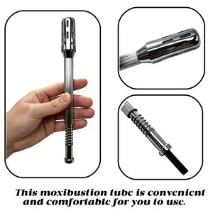 Varillas de Moxibustión de Cobre Cálidas con Punta Plateada para Masaje Corporal Completo (Ojos, Orejas, Abdomen), Terapia Curativa Antirreumática, Rodillo de Moxa - Product Image 3