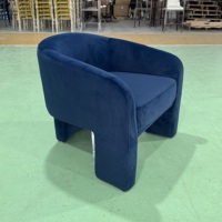 Fauteuil d'appoint moderne en tissu pour hôtel d'affaires, salon, club, salle à manger de luxe légère, salle privée, café, bistrot