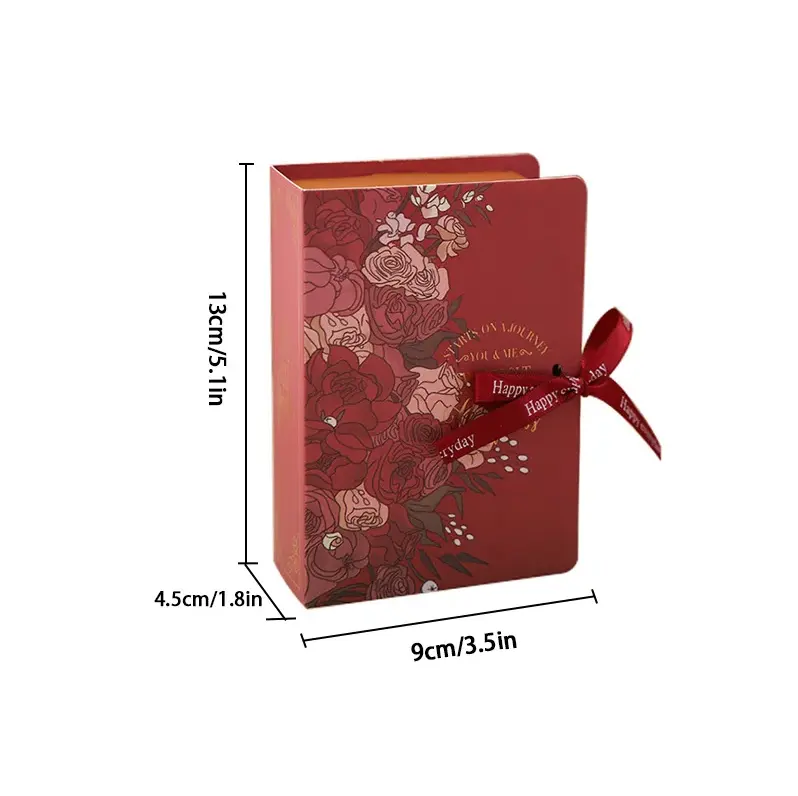 शादी कैंडी पैकेजिंग के लिए थोक कस्टम सुंदर फूल शादी का उपहार बॉक्स रचनात्मक पुस्तक कैंडी बॉक्स