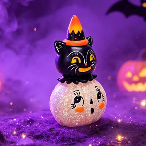Ornamento in Resina Gatto Nero per Halloween e Giorno dei Morti - Dimensioni Personalizzabili, Prodotto in Cina per Feste o Regali - Product Image 3