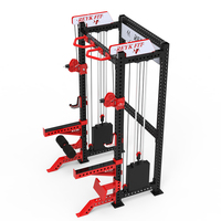 Equipo de Gimnasio Multifuncional Unisex Todo en Uno: Máquina de Poleas, Máquina Smith, Rack de Sentadillas y Ejercicios de Espalda