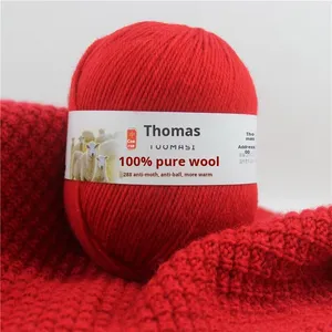 Fil à tricoter en <span class=keywords><strong>laine</strong></span> 100% pure, teint, anti-boulochage, de gros calibre, pour manteaux, écharpes, projets DIY, enfants et bébés, vente en gros - Product Image 3