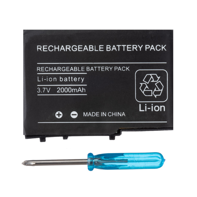 600mah Rechargeable Lithium Battery with Screwdriver for DS Lite NDSL DSL 3.7V 2000mah
