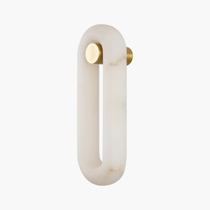 Applique murale LED contemporaine en laiton et marbre – Lumière diode encastrée à commande par interrupteur blanc chaud pour bureaux à domicile - Product Image 4