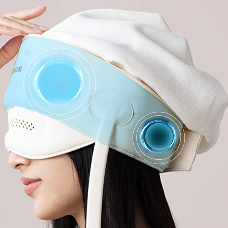 Techlove alat bantu tidur, pemijat kepala kepala dengan pemanas tekanan udara, penghilang nyeri, pijat di rumah