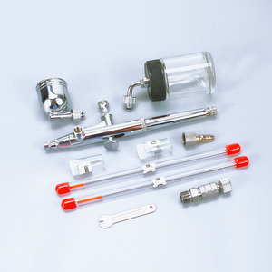 Kit aérographe HD-134T 0.2 0.5mm double action alimentation par gravité portable réglage de vitesse ajustable pour travaux artistiques - Product Image 2