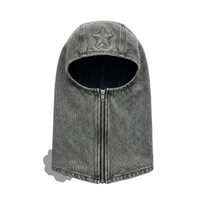 Sudadera con capucha Y2K personalizada, con relieve 3D, efecto desgastado, lavado ácido vintage, corte holgado, cremallera completa, para hombre, 100% algodón, invierno, con cuentas - Product Image 1