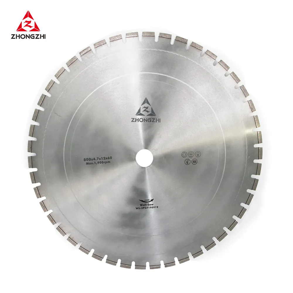500mm To 2000mm Laser Or Silver Welded Wall Circular Saw Blade Concrete Cutting Disc For Wall Saw Cutter Machine