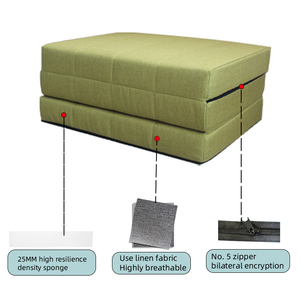 <span class=keywords><strong>Matelas</strong></span> pliant en mousse épaisse, facile à transporter, 3 <span class=keywords><strong>matelas</strong></span> pliant multifonctionnel en mousse, <span class=keywords><strong>canapé</strong></span>-lit - Product Image 4