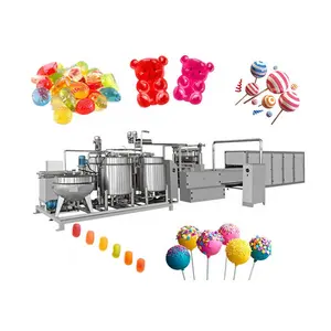 Yüksek kaliteli küçük sakızlı ayı şeker üretim hattı/nişasta jöle şeker yapma makinesi/şeker yapma fiyatı