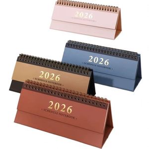 Space Saving 2026 <b>Mini</b> <b>Desk</b> Calendar Twin Wire Binding Standing Digital Printing Office Organizer - Product Image 5