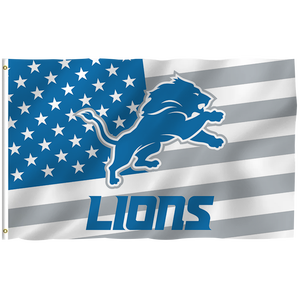 Haute qualité 3x5ft pour NFL Football Team Bannières de conception personnalisées pour <span class=keywords><strong>Detroit</strong></span> Lions Drapeaux 100% Polyester Stock pour toutes les équipes - Product Image 1