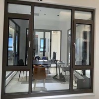 L'usine professionnelle de portes et fenêtres personnalise les fenêtres à battants à ouverture extérieure insonorisées en aluminium à double vitrage pour les maisons