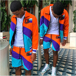Custom Brand Logo Men Jacket Shorts <strong>Sweat</strong> Suit Summer <strong>Set</strong> Windbreaker Clothing Outfits Shorts <strong>Set</strong> Two Piece Men's Tracksuit <strong>Sets</strong> - Product Image 4