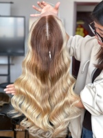 SHY Mini Topper capillaire en cheveux humains européens, base nouée à la main, couleur de racine personnalisée, finition qualité salon, fabricant