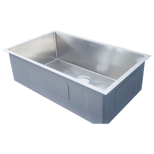 Évier en acier inoxydable à cuvette unique fait à la main avec robinet de traitement de surface nano à bord de cascade pour la rénovation de la cuisine - Product Image 6