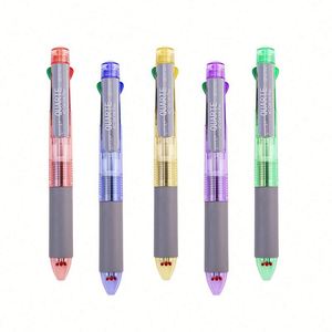 Bolígrafo Novedoso 4 en 1 al por Mayor, de Plástico con Pulsador, en Rojo, Azul, Negro y Verde, con Logotipo Personalizado, Ancho de Escritura de 0.5 mm - Product Image 3