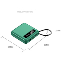 Mini banco de energía de carga rápida de 20000mAh con portal impermeable USB dual Salida de 10W Entrada micro USB Batería de polímero de litio