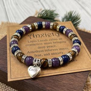 Pulsera de Piedra Natural con Cuentas de Vidrio Coloridas, Amuleto de Protección, Cotización Directa de Fábrica, Codificación Estándar - Product Image 4