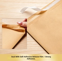 50 enveloppes auto-adhésives en papier kraft brun A4, format C4 (229x324mm), 120g, grand format sans ventouse
