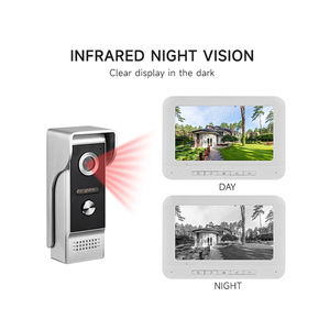 Système de sonnette vidéo intelligente |   Caméra de sécurité de vision nocturne avec interphone et fonction de déverrouillage par téléphone - Product Image 6