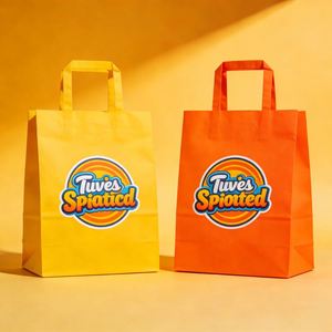Sac en papier kraft imprimé sur mesure avec fond plat pour l'emballage de grains de café, de feuilles de thé et d'aliments de spécialité - Product Image 3