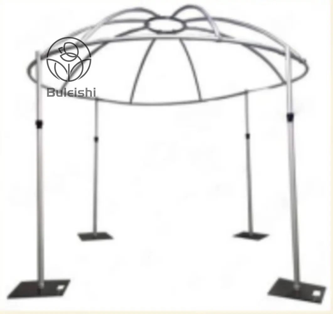 8ft 10ft 12ft 2 POSTS 4 POSTS Pipe Mandap Domed Pipe & Drape Kit 3m Wedding Metal Canopy Stand Aluminium