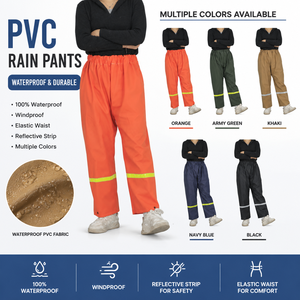Pantaloni Antipioggia in PVC Pesante, Materiale Spesso, Impermeabili, Antisporcamento, Pantaloni Industriali Protettivi per Esterni - Product Image 2
