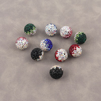 Haute qualité 16mm dégradé couleur polymère argile strass perle pour collier à faire soi-même Bracelet accessoires céramique argile porcelaine perles