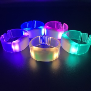 RICHSHING 맞춤형 원격 제어 LED 팔찌 DMX 콘서트 파티 이벤트용 프로그래밍 가능한 사운드 활성화 팔찌 - Product Image 6