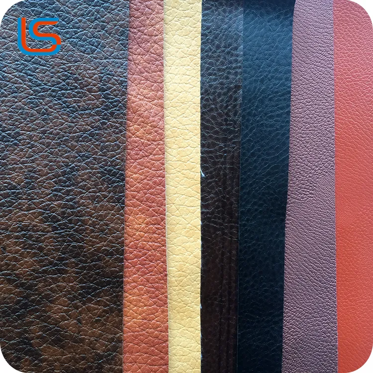 Semi PU Faux leather for sofa chair bed cover embossed sofa leather cover