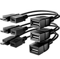 KABEL OTG CABLETOLINK untuk Fire Stick, Fire TV, Ponsel/Tablet Android - Micro USB Host, Bahan ABS, Buatan Cina
