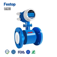 Festop geïntegreerde elektromagnetische flowmeter voor aardgas turbines met LCD-display, flowmeter voor gecomprimeerd gas
