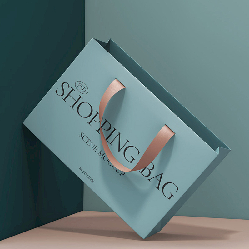 Custom logo Paper Kraft Shopping Wedding