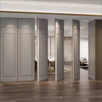 Cloison de séparation coulissante moderne en aluminium, structure métallique modulaire, insonorisée, revêtement en tissu mélaminé, pour bureau commercial et école