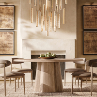 Ensemble de salle à manger rond en bois Kumusi, table à manger de haute qualité, mobilier de cuisine moderne, mobilier de restaurant, design nordique