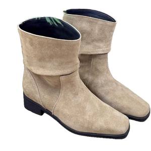 Botas vaqueras occidentales de tacón grueso con punta cuadrada y estilo holgado para mujer, modelo 2026 vintage. - Product Image 5