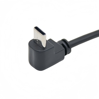 Câble USB 2.0 Type-C à angle droit de 0,3 m, 0,5 m, 1 m, 1,5 m avec conducteur en cuivre pur pour transfert de données informatiques