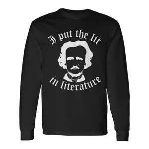 T-shirt a maniche lunghe I Put The Lit In Literature Poe - Product Image 1